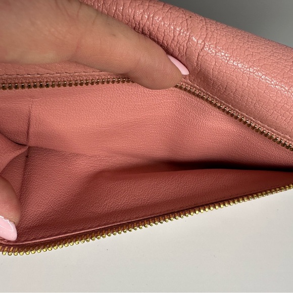 Miu Miu Pink Madras Leather Long Wallet - Picture 9 of 13